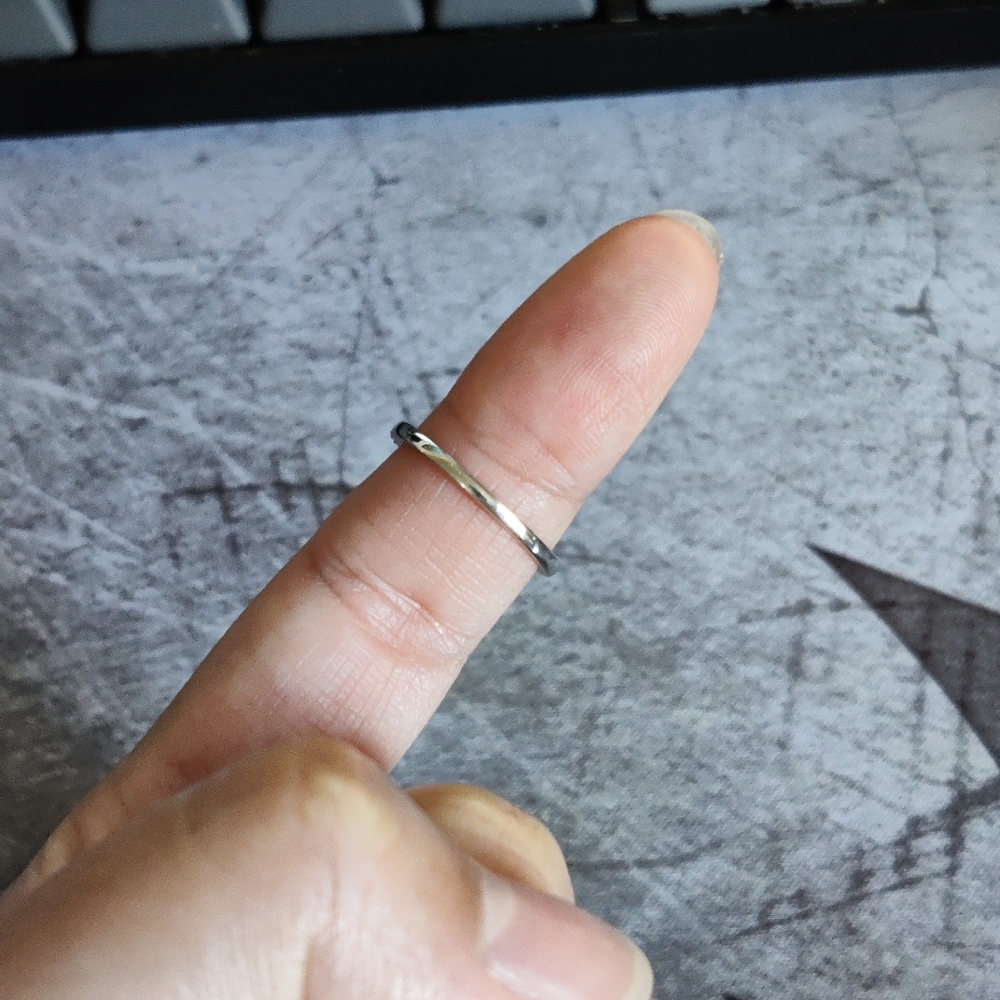 14K White Gold Half Eternity Wedding Band - Picture 4 of 7